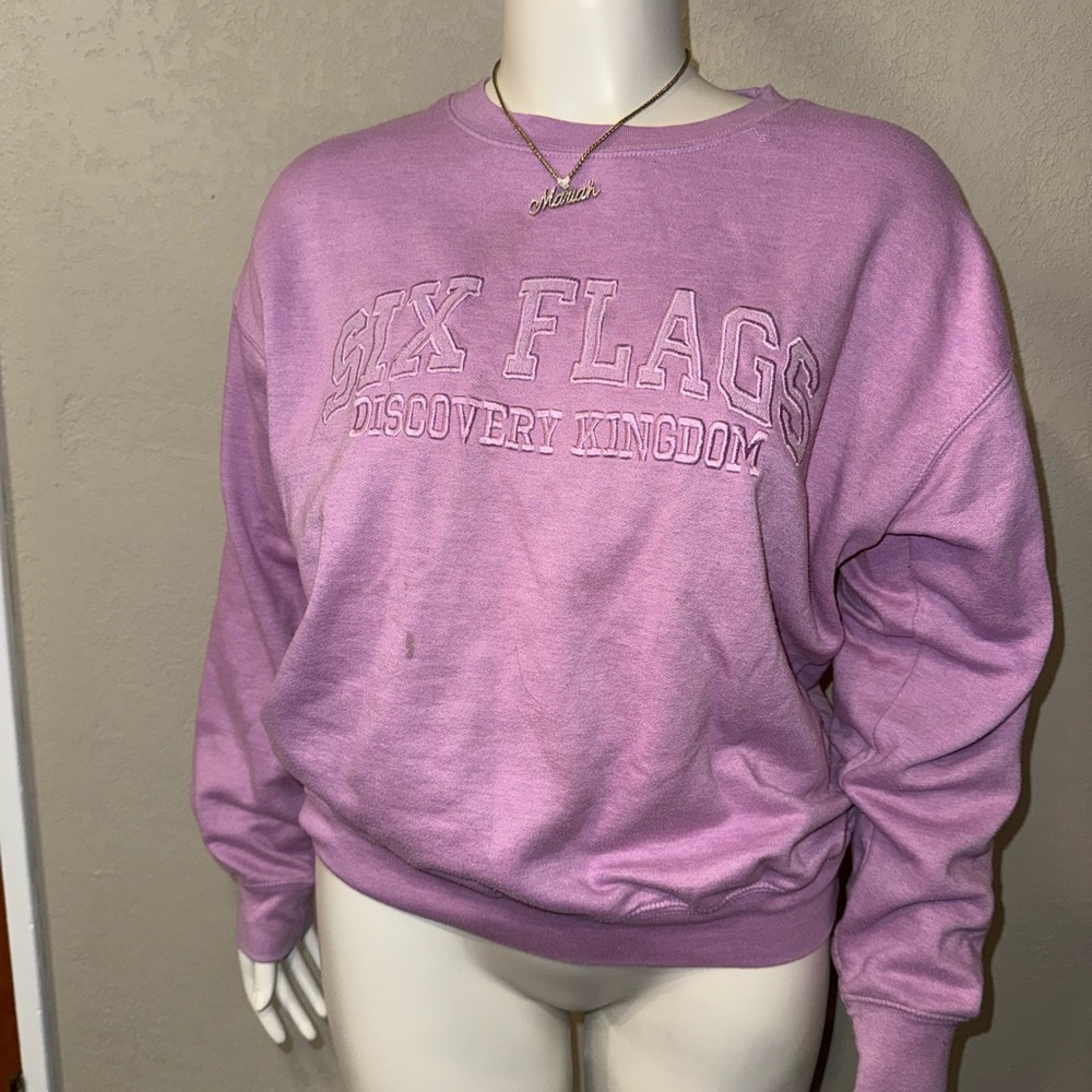 Purple Six Flags Sweatshirt